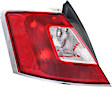 Driver Side Tail Light, without Bulb, Halogen, Clear and Red Lens