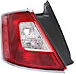 Driver Side Tail Light, without Bulb, Halogen, Clear and Red Lens