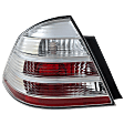 Driver Side Tail Light, without Bulb, Halogen, Clear and Red Lens, CAPA Certified