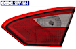 Passenger Side, Inner Tail Light, with Bulb, Halogen, Clear and Red Lens, CAPA CERTIFIED