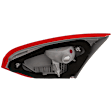 Driver Side, Inner Tail Light, With bulb(s), Halogen, Clear and Red Lens