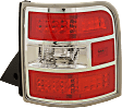 Passenger Side Tail Light, with Bulb, LED, Clear and Red Lens, CAPA CERTIFIED