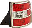 Passenger Side Tail Light, with Bulb, LED, Clear and Red Lens, CAPA CERTIFIED