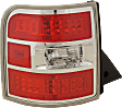 Driver Side Tail Light, with Bulb, LED, Clear and Red Lens, CAPA CERTIFIED