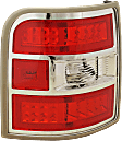 Driver Side Tail Light, with Bulb, LED, Clear and Red Lens, CAPA CERTIFIED