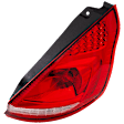 Passenger Side Tail Light, with Bulb, Halogen, Clear and Red Lens