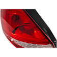 Driver Side Tail Light, with Bulb, Halogen, Clear and Red Lens