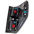 Driver Side Tail Light, without Bulb, Halogen, Clear Lens, Gray Bezel Trim, FX2 Model, With Styleside Bed