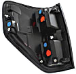 Passenger Side Tail Light, without Bulb, Halogen, Clear Lens