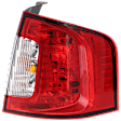 2014 Ford Edge SEL - Passenger Side Tail Light, with Bulb, Halogen, Clear and Red Lens, Except Sport Model