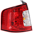 Driver Side Tail Light, with Bulb, Halogen, Clear and Red Lens, Except Sport Model