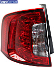 Driver Side Tail Light, with Bulb, Halogen, Clear and Red Lens, Except Sport Model, CAPA CERTIFIED