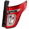 Passenger Side Tail Light, with Bulb, Halogen, Clear and Red Lens, Type 1