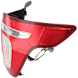 Passenger Side Tail Light, with Bulb, Halogen, Clear and Red Lens, Type 1