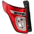 2011-2015 Ford Explorer - Driver Side Tail Light, with Bulb, Halogen, Clear and Red Lens, Type 1, CAPA CERTIFIED