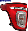 2011-2015 Ford Explorer - Driver Side Tail Light, with Bulb, Halogen, Clear and Red Lens, Type 1, CAPA CERTIFIED