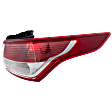 2014 Ford Escape - Passenger Side, Outer Halogen Tail Light, With bulb(s), OE Replacement