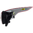 Driver Side, Outer Tail Light, with Bulb, Halogen, Clear and Red Lens