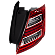 Passenger Side, Outer Tail Light, with Bulb, LED, Clear and Red Lens