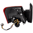 Passenger Side, Outer Tail Light, with Bulb, LED, Clear and Red Lens