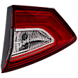 Passenger Side, Inner Tail Light, with Bulb, Halogen, Clear and Red Lens