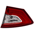 Passenger Side, Inner Tail Light, with Bulb, Halogen, Clear and Red Lens, CAPA CERTIFIED