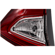 Driver Side, Inner Tail Light, with Bulb, Halogen, Clear and Red Lens, Energi/Titanium Models, CAPA CERTIFIED