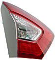 Driver Side Tail Light, with Bulb, Halogen, Clear and Red Lens, CAPA CERTIFIED