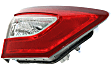 Driver Side Tail Light, with Bulb, Halogen, Clear and Red Lens, CAPA CERTIFIED