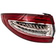 Passenger Side, Outer Tail Light, with Bulb, Halogen, Red Lens, Energi/Titanium Models