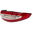 Passenger Side, Outer Tail Light, with Bulb, Halogen, Red Lens, Energi/Titanium Models, CAPA CERTIFIED