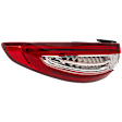Driver Side, Outer Tail Light, with Bulb, Halogen, Red Lens, Energi/Titanium Models, CAPA CERTIFIED