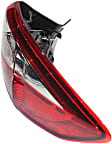 Passenger Side, Outer Tail Light, with Bulb, Halogen, Red Lens, CAPA CERTIFIED