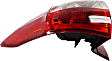 Driver Side, Outer Tail Light, with Bulb, Halogen, Red Lens, CAPA CERTIFIED