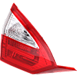 Driver Side, Inner Tail Light, with Bulb, Halogen, Clear and Red Lens, Sedan