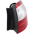 2014-2019 Ford Fiesta - Passenger Side, Outer Tail Light, with Bulb, Halogen, Clear and Red Lens, Sedan