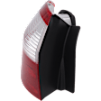 Driver Side, Outer Tail Light, with Bulb, Halogen, Clear and Red Lens, Sedan