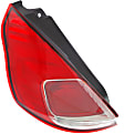 2017 Ford Fiesta - Driver Side Halogen Tail Light, With bulb(s), OE Replacement, Hatchback