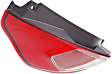 2017 Ford Fiesta - Driver Side Halogen Tail Light, With bulb(s), OE Replacement, Hatchback