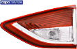 Passenger Side, Inner Tail Light, with Bulb, Halogen, Clear and Red Lens, CAPA CERTIFIED