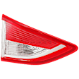 Driver Side, Inner Tail Light, with Bulb, Halogen, Clear and Red Lens