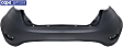 Rear Primed Bumper Cover, Hatchback, Without Parking Aid Sensor Holes, For Models Without Styling Package, CAPA Certified