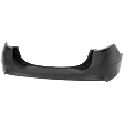 Rear Primed Bumper Cover, Without Parking Aid Sensor Holes, CAPA Certified