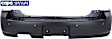 Rear Primed Bumper Cover, For Models With Towing Package, Non-Turbo, With Parking Aid Sensor Holes, CAPA CERTIFIED