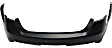 2014 Ford Police Interceptor Sedan - Rear Primed Bumper Cover, For Models Without Parking Aid Sensor, CAPA Certified