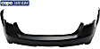 2014 Ford Police Interceptor Sedan - Rear Primed Bumper Cover, For Models Without Parking Aid Sensor, CAPA Certified
