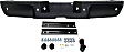 Step Bumper, Powdercoated Black Face Bar and Pads With mounting bracket(s)