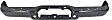 2007 Ford F-150 - Step Bumper, For Models Without Rear Object Sensor Holes, Powdercoated Black, Face Bar Only; With pad provision, Without mounting bracket(s)
