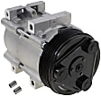 1991 Ford E-150 Econoline Club Wagon - A/C Compressor, Replaces FS10 Compressor, With Clutch, 6-Groove Pulley, 8 Cyl 5.0L