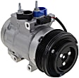 A/C Compressor, with Clutch, 6-Groove Pulley, with Hose Fitting Bolts on theLeft, 4.53 in. Diameter Clutch